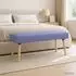 vidaXL Kanalgepolsterte Bank, Stoff, jeans blau, 110x40x46cm (42038500)