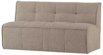 vtwonen Cluster Sitzbank Boucl&eacute;-Stoff, khaki, 164cm, mit R&uuml;ckenlehne