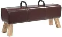 vidaXL Bank Dunkelbraun 110 x 30 x 45 cm Echtes Leder
