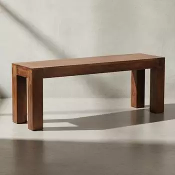 KADIMA DESIGN Sitzbank Landhausstil, Massivholz Sheesham, 120x45cm (800001024051)