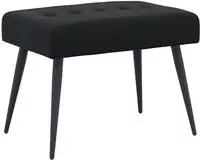 vidaXL Bank mit Knopfheftung Schwarz 60 x 40 x 45 cm Samt