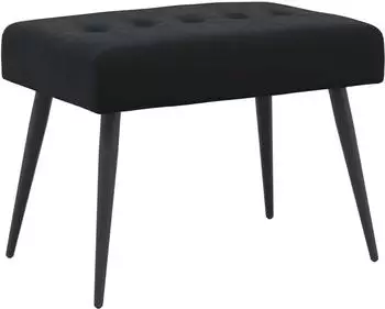 vidaXL Sitzbank mit Knopfheftung, Samt, schwarz, 60x40x45cm (42038507)