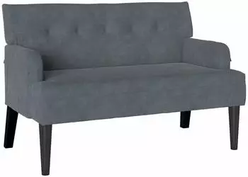 vidaXL Chesterfield Bank dunkelgrau, Samt (42019287)