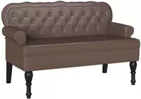 vidaXL Chesterfield Bank Braun 119,5 x 64,5 x 75 cm Kunstleder