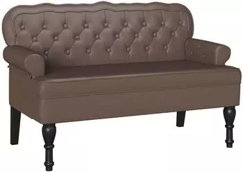 vidaXL Chesterfield Bank braun 119,5x64,5x75cm Kunstleder (42019296)