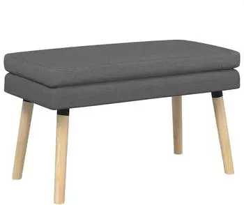 vidaXL Doppellagige Sitzbank dunkelgrau, Stoff, 80x40x47cm (42038432)