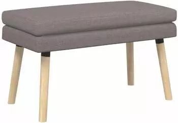 vidaXL Doppellagige Sitzbank taupe, Stoff, 80x40x47cm