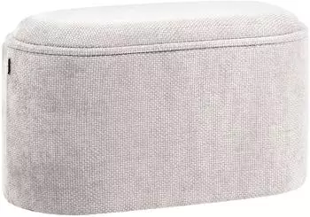 Beliani ARTAS Polsterbank mit Stauraum Chenille, grau