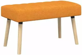 vidaXL Kanalgepolsterte Bank dunkelgelb, Stoff, 80x40x46cm (42038482)