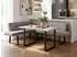 Beautysofa Cresto Eckbank L-Form 212x173cm, hellgrau, Metallbeine