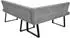 Beautysofa Cresto Eckbank L-Form 212x173cm, hellgrau, Metallbeine