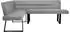 Beautysofa Cresto Eckbank L-Form 212x173cm, hellgrau, Metallbeine
