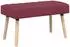 vidaXL Kanalgepolsterte Bank weinrot 80x40x46cm Stoff