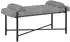 vidaXL Knopfgepolsterte Bank mit Kissen, hellgrau, Samt, 110x40x46cm (42038385)
