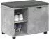 vidaXL Flurbank mit Kissen, Regal und Tür, betongrau, 60x38x46cm (891499)