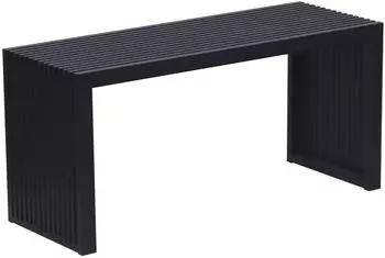 Relaxdays Sitzbank mit Schuhablage, Bambus, schwarz, 43x90x33cm (10052371_148)