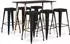 vidaXL 7-tlg. Bar-Set 4 Schwarz (3057471)
