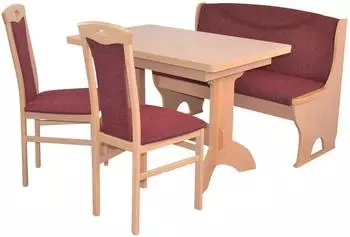 M&ouml;bel direkt online Sitzgruppe 4-teilig \"Madrid\" mit Wangen-Esstisch
