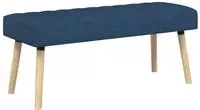 vidaXL Kanalgepolsterte Bank Blau 110 x 40 x 46 cm Stoff