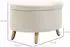 HomCom Ovale Polsterbank mit Stauraum, Samtoptik, beige (838-173BG)
