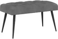 vidaXL Bank mit Knopfheftung Dunkelgrau 80 x 40 x 46 cm Samt