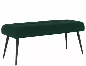 vidaXL Sitzbank mit Knopfheftung, Samt, dunkelgr&uuml;n, 110x40x46cm (42038531)