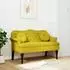 vidaXL Sitzbank mit Kissen, Samt, gelb, 120,5x65x75cm (372146)