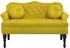 vidaXL Sitzbank mit Kissen, Samt, gelb, 120,5x65x75cm (372146)