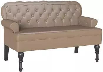vidaXL Chesterfield-Bank Cappuccino 119,5x64,5x75cm