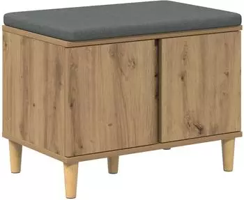 vidaXL Flurbank Artisan-Eiche 60x38x46cm