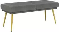 vidaXL Doppellagige Bank Dunkelgrau 120 x 45 x 46 cm Samt