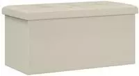 vidaXL Klappbare Aufbewahrungsbank Wei&szlig; 180 kg 80 L 77 x 38 x 38 cm