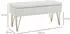 HomCom Sitzbank mit Stauraum, Leinenoptik, creme (100x40x49cm)
