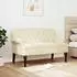 vidaXL Chesterfield Sitzbank Kunstleder, creme, 119,5x64,5x75cm (42019295)