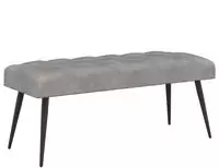 vidaXL Bank mit Knopfheftung Hellgrau 110 x 40 x 46 cm Samt