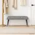 vidaXL Sitzbank mit Knopfheftung, Samt, hellgrau, 110x40x46cm (42038571)