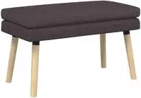 vidaXL Doppellagige Bank Dunkelbraun 80 x 40 x 47 cm Stoff