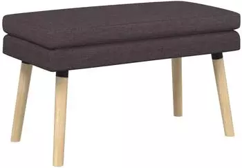 vidaXL Doppellagige Sitzbank dunkelbraun, Stoff, 80x40x47cm (42038435)