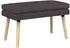vidaXL Doppellagige Sitzbank dunkelbraun, Stoff, 80x40x47cm (42038435)