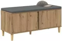 vidaXL Flurbank Artisan-Eiche 100 x 38 x 46 cm