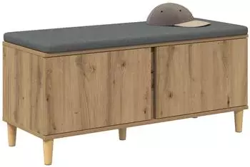 vidaXL Flurbank Artisan-Eiche 100x38x46cm
