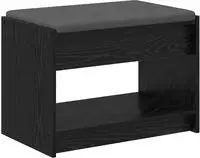 vidaXL Flurbank Schwarz Eichen-Optik 63 x 38 x 45 cm