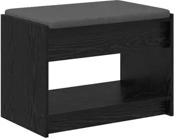 vidaXL Flurbank schwarz Eichen-Optik 63x38x45cm