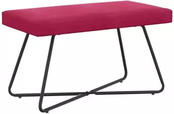 vidaXL Bank weinrot 80x40x45cm Samt
