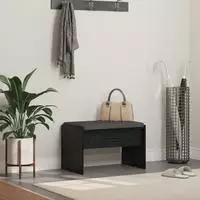 vidaXL Flurbank mit Kissen Schwarz Eichen-Optik 63 x 38 x 40 cm