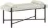 vidaXL Knopfgepolsterte Bank mit Kissen, Samt, creme, 110x40x46cm (42038393)