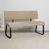Idimex Matese Esszimmerbank Kord, beige, Metallgestell schwarz (800001277447)