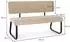Idimex Matese Esszimmerbank Kord, beige, Metallgestell schwarz (800001277447)