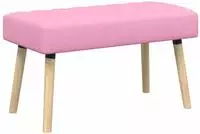 vidaXL Kanalgepolsterte Bank Rosa 80 x 40 x 46 cm Stoff