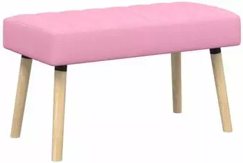 vidaXL Kanalgepolsterte Sitzbank rosa 80x40x46cm Stoff (42038485)